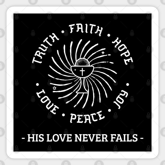 His Love Never Fails Sticker by Beltschazar